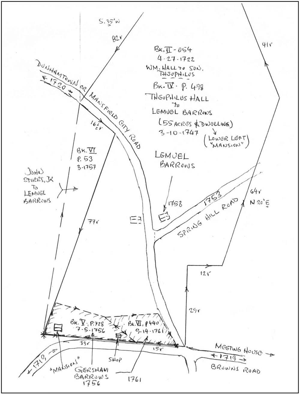 Hand drawn map Mansfield City