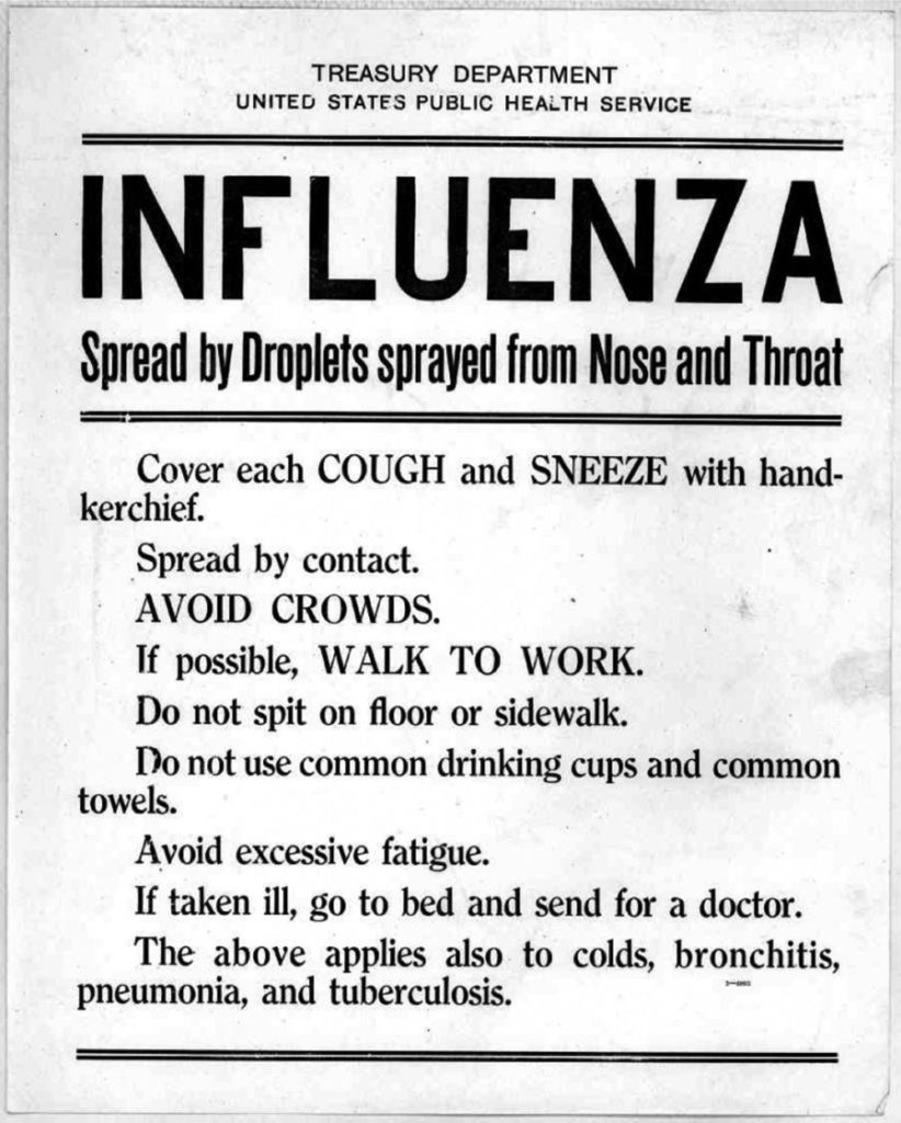 Influenza Flyer 1918