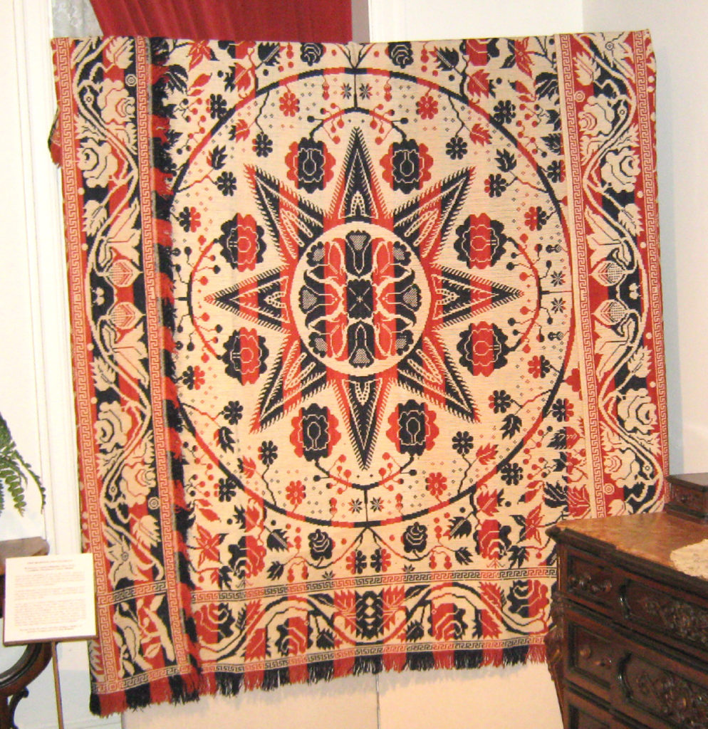 Tied Beiderwand Coverlet
