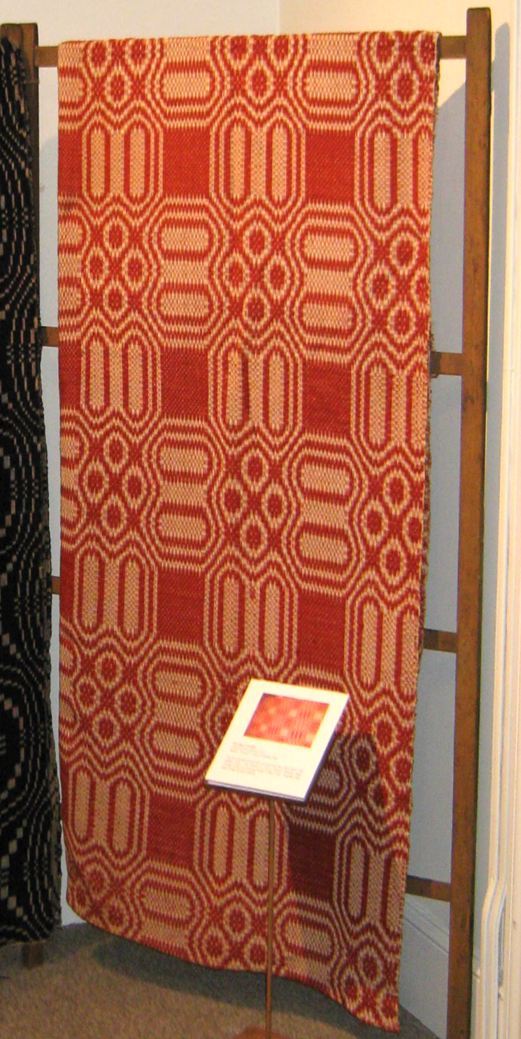 Overshot Coverlet Weaver’s Choice Mansfield Historical Society