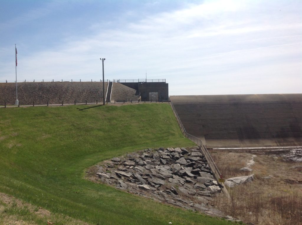 Mansfield Hollow dam October 2020